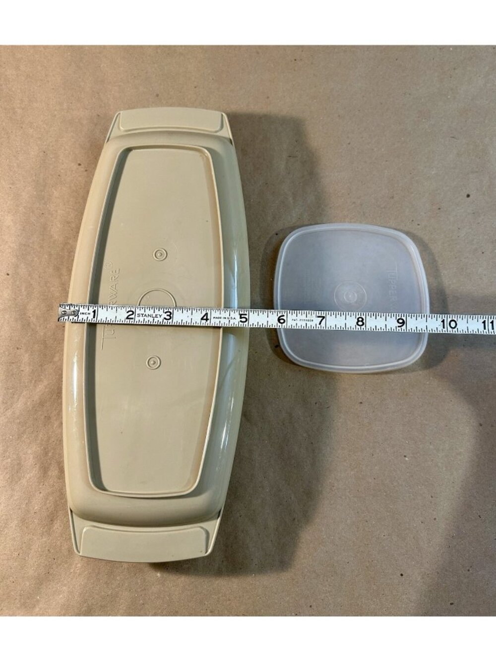 Vintage Tupperware Serve-Ette- Almond Tray w/White Bowl and Lid #771 - Picture 3 of 3